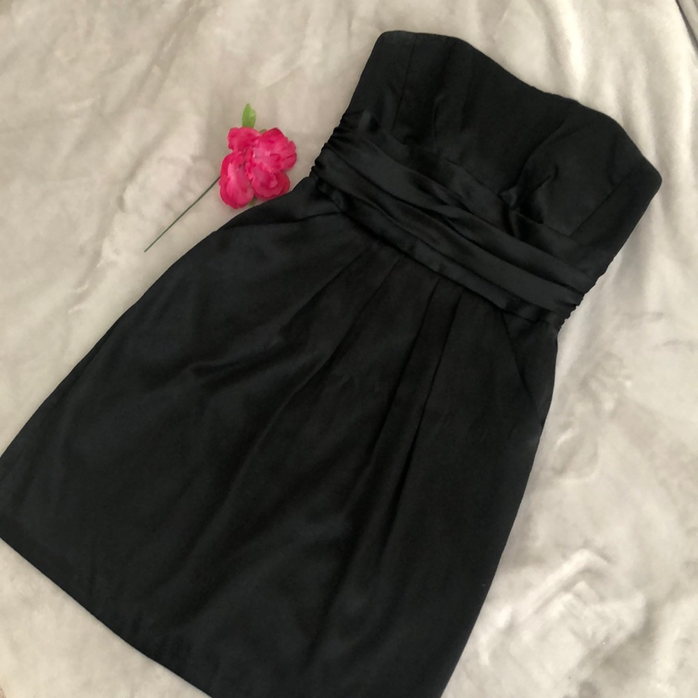 David’s Bridal Strapless Black Dress